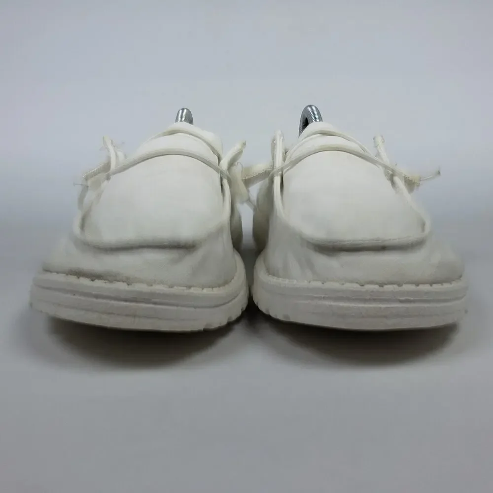 Hey Dude Wendy Womens Size 8 Silk Moon White Slip On Casual Loafer Shoes